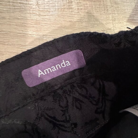 GLORIA VANDERBILT WOMENS NEW LACE BLACK PANTS SIZE 16 AMANDA - Picture 8 of 13